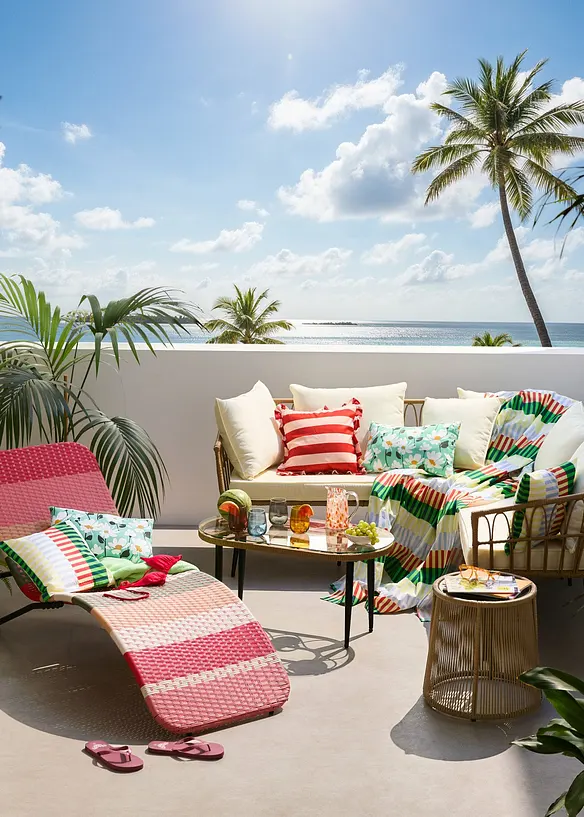 Putetrekk med fargerike striper (2-pack), bonprix