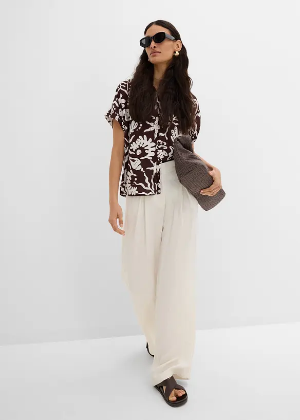 Sommerbukse med legg i viskoseblanding, bonprix