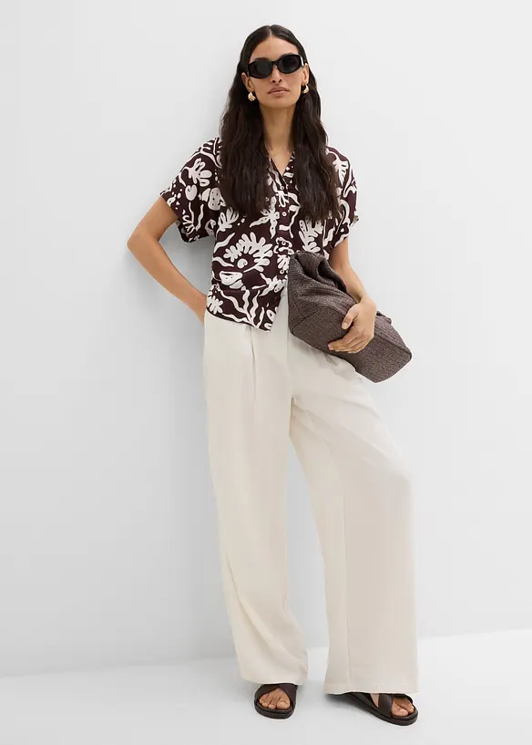 Sommerbukse med legg i viskoseblanding, bonprix