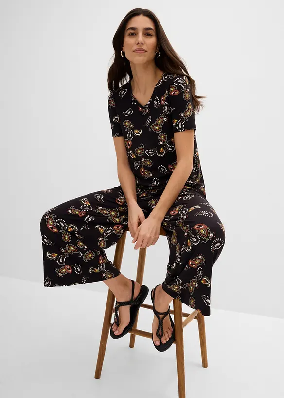 Topp og culotte i lett viskosemiks (2-delt sett), bonprix