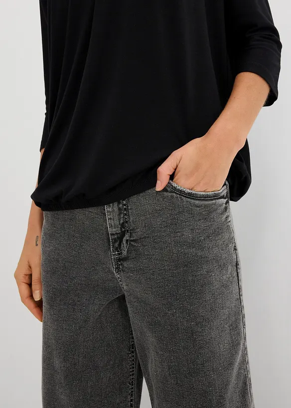 Oversized topp i viskosemiks, bonprix