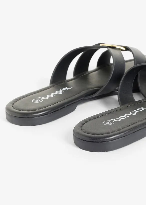 Slip-in sandaler med dekorativ ring, bonprix