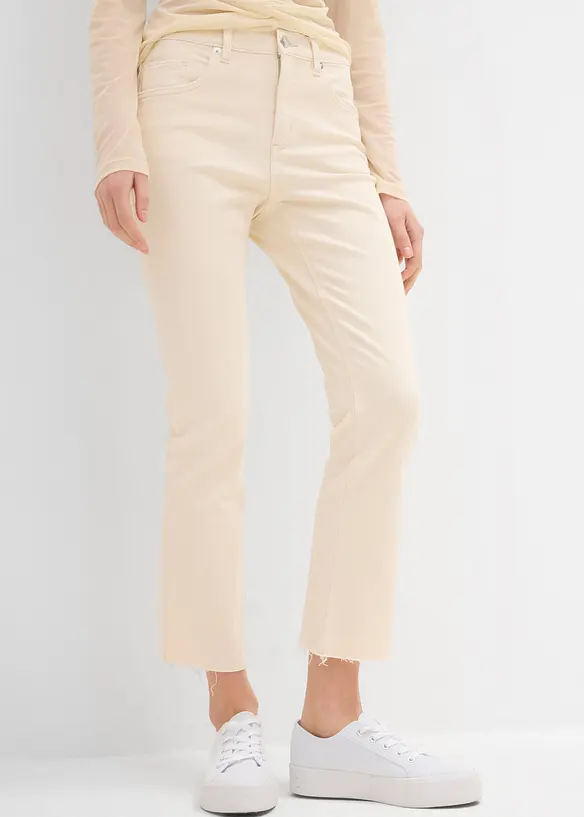 Flared jeans High Waist, cropped, bonprix