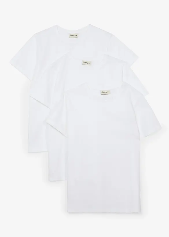 T-skjorte i 100% bomull (3-pack), bonprix