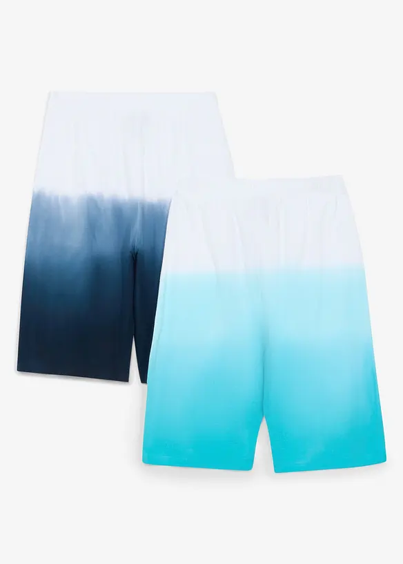 Jersey-bermuda av 100% &oslash;kologisk bomull (2-pack), bonprix