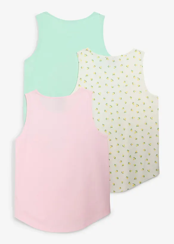 Topp i 100% &oslash;kologisk bomull (3-pack), bonprix