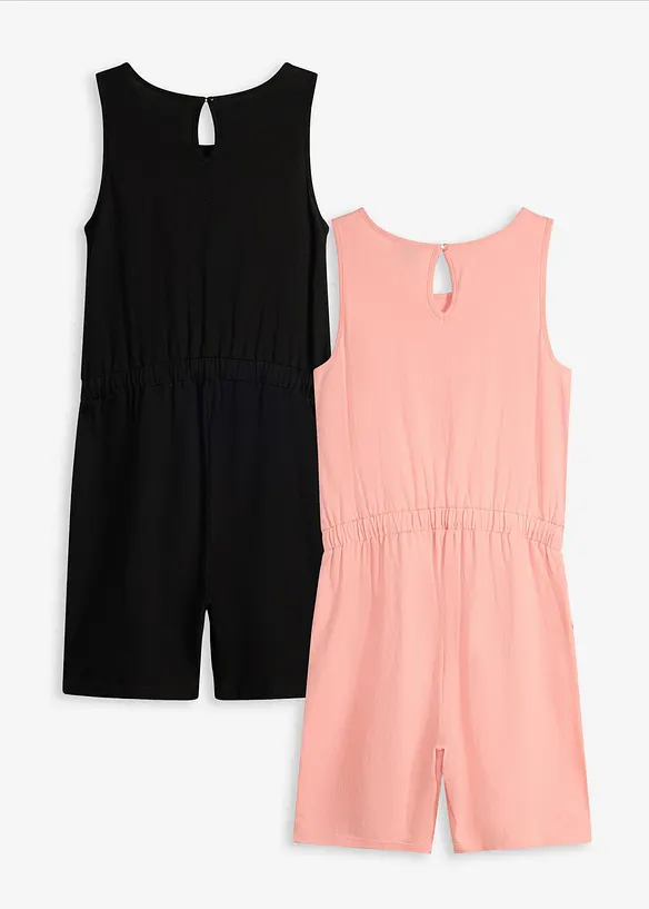 Jersey-jumpsuit av 100% &oslash;kologisk bomull (2-pack), bonprix
