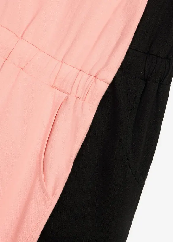 Jersey-jumpsuit av 100% &oslash;kologisk bomull (2-pack), bonprix