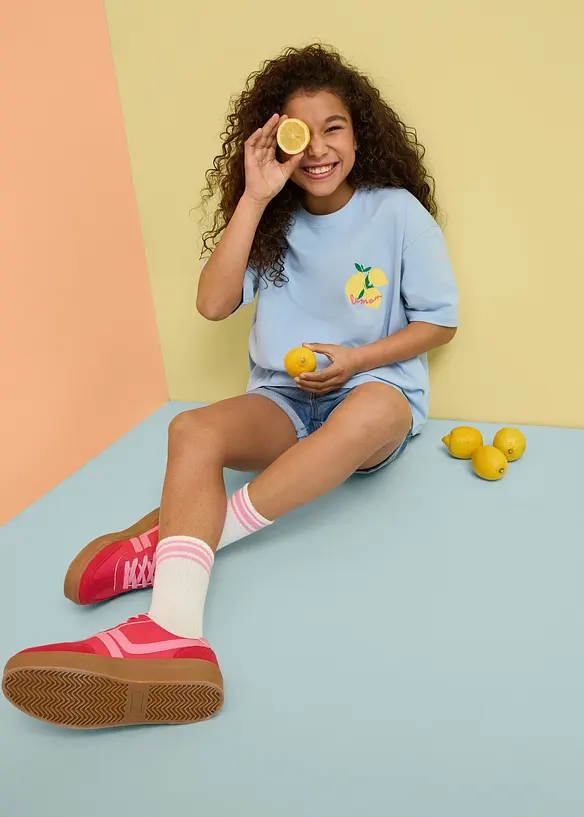 Oversized topp i 100% &oslash;kologisk bomull, bonprix