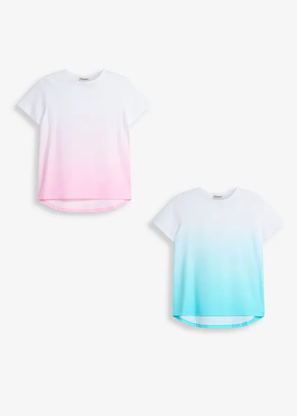 T-skjorte med &oslash;kologisk bomull (2-pack), bonprix