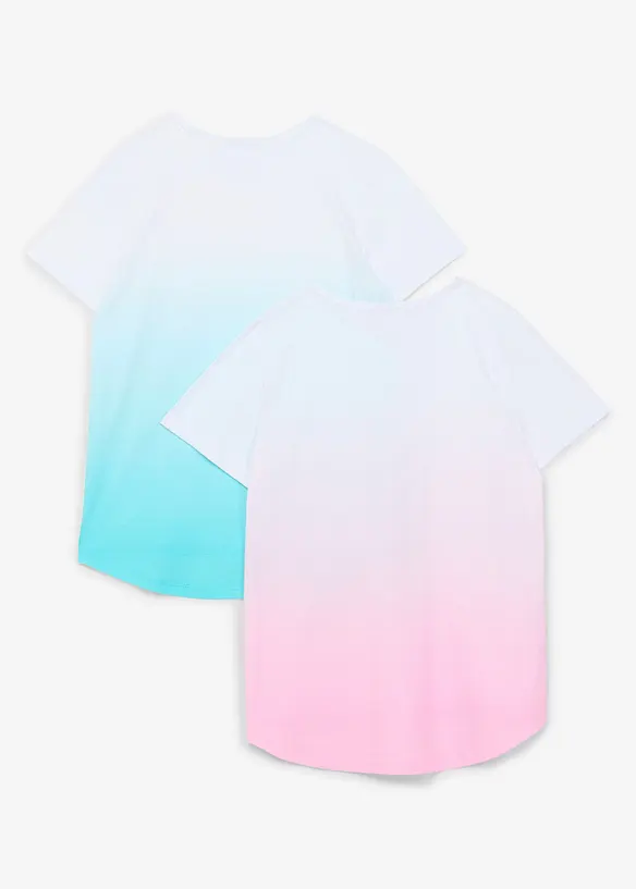 T-skjorte med &oslash;kologisk bomull (2-pack), bonprix