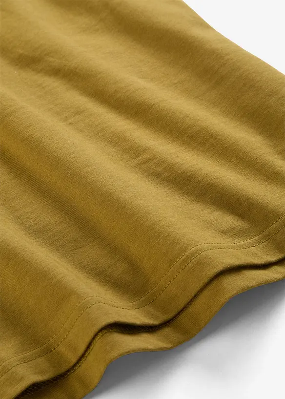 Innsvingt topp av elastisk bomullsmiks, bonprix