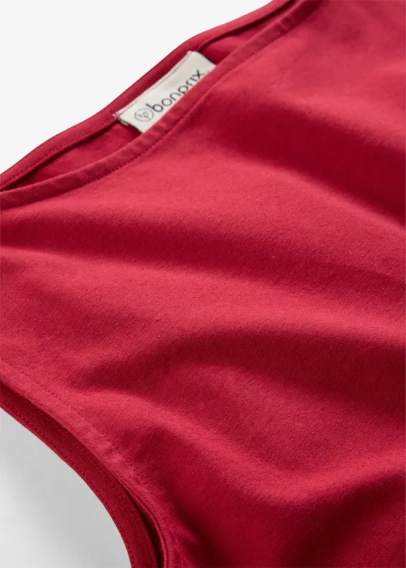 Innsvingt topp av elastisk bomullsmiks, bonprix