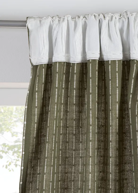 Gardin av vevet &oslash;kologisk bomull (1-pack), bonprix