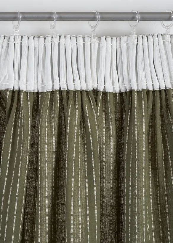 Gardin av vevet &oslash;kologisk bomull (1-pack), bonprix