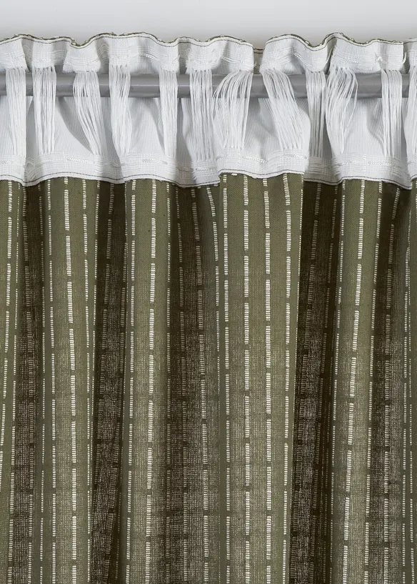 Gardin av vevet &oslash;kologisk bomull (1-pack), bonprix