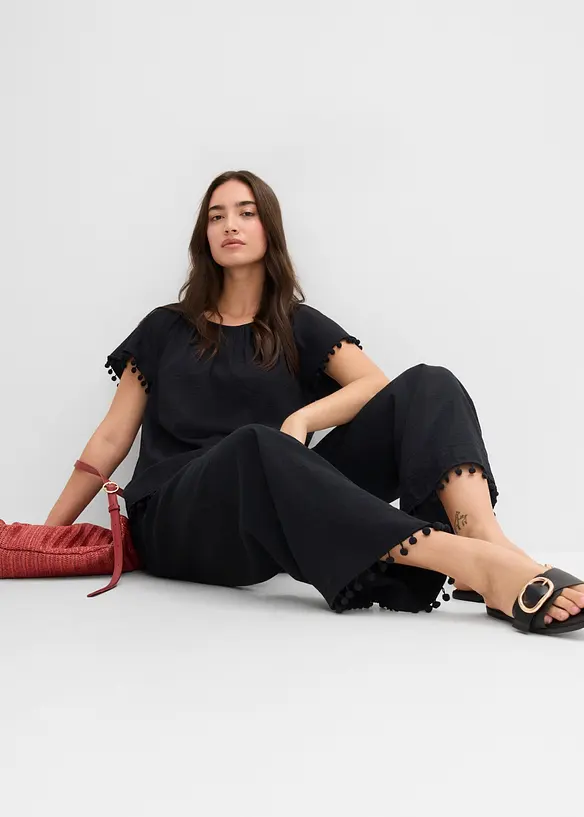 Pull on-bukse i viskoseblanding med pent fall, bonprix