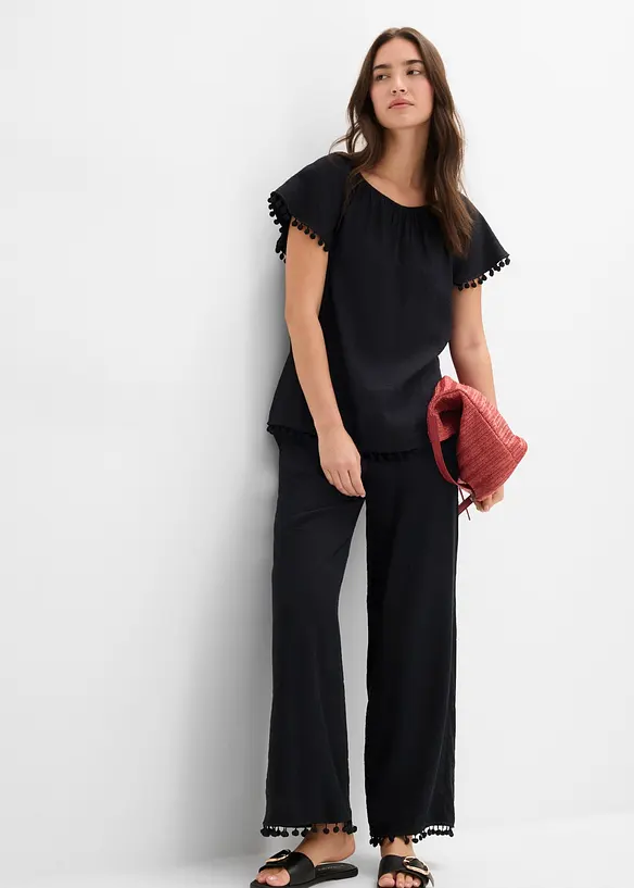 Pull on-bukse i viskoseblanding med pent fall, bonprix