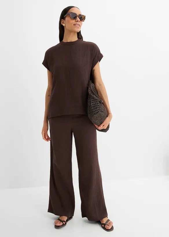 Myk musselinbluse, bonprix