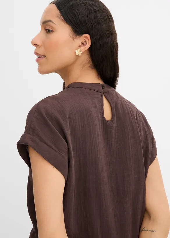 Myk musselinbluse, bonprix