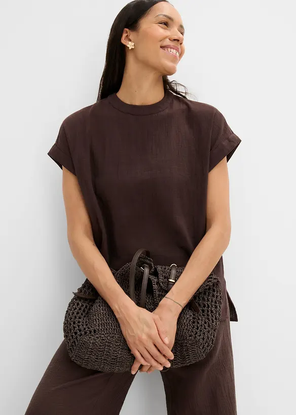 Myk musselinbluse, bonprix