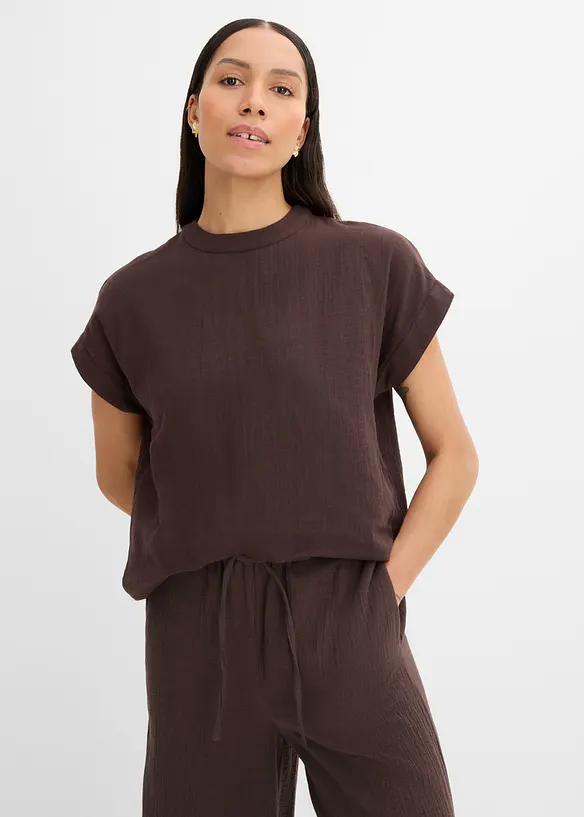 Myk musselinbluse, bonprix