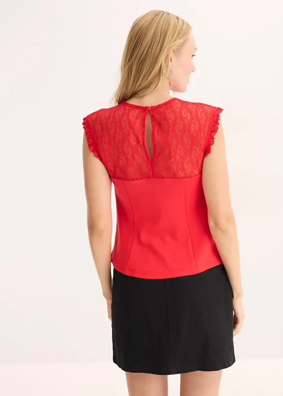 Topp med blonder, bonprix