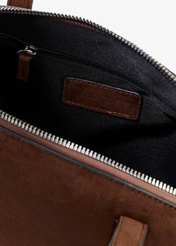 Skulderveske i imitert, semsket skinn, bonprix