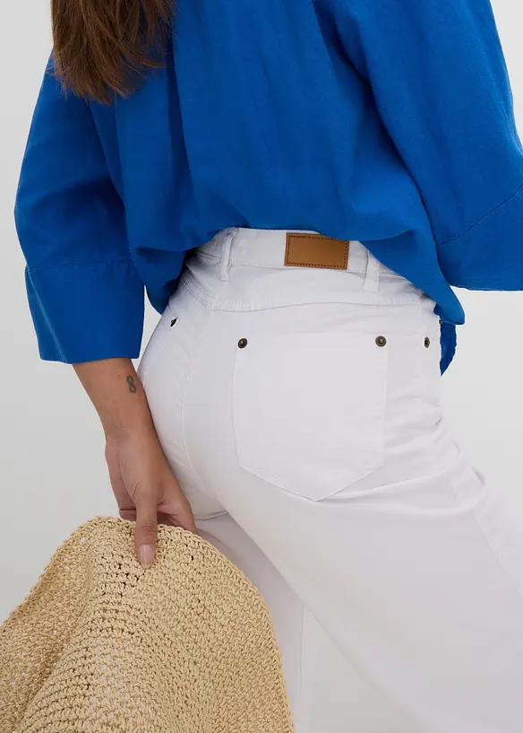 Wide Leg-jeans Mid Waist, Stretch, bonprix
