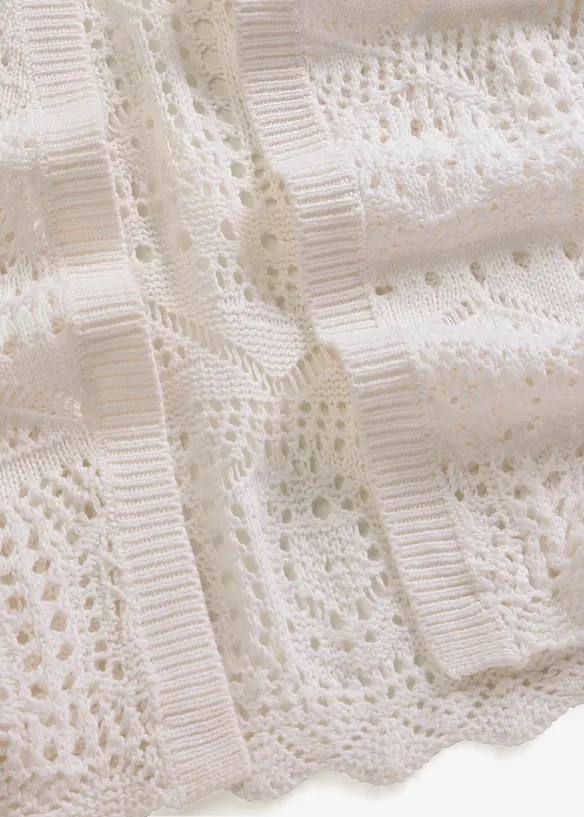 Cardigan med hullm&oslash;nster, bonprix