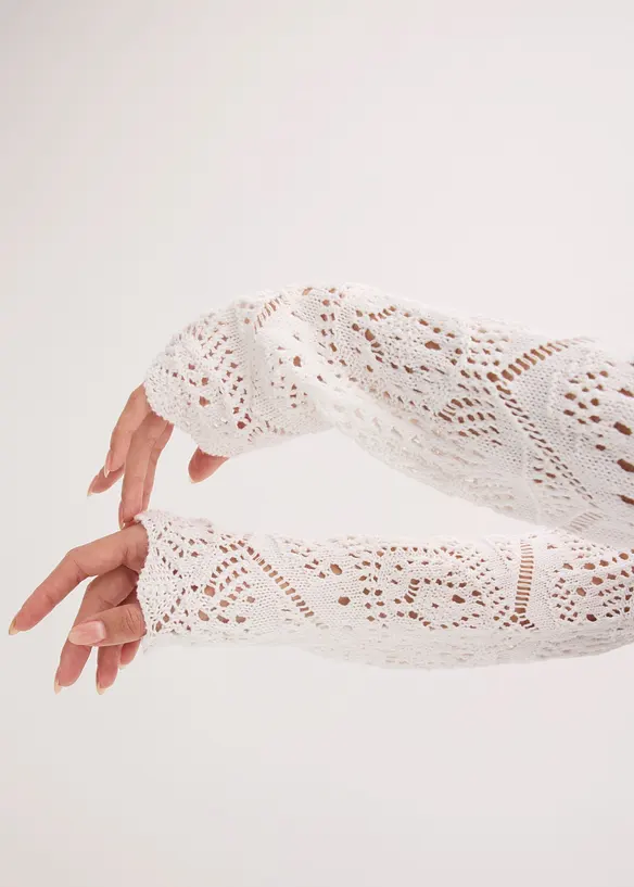 Cardigan med hullm&oslash;nster, bonprix