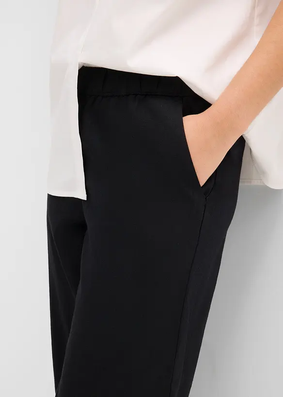 Ankellang bukse i lett linmiks, bonprix