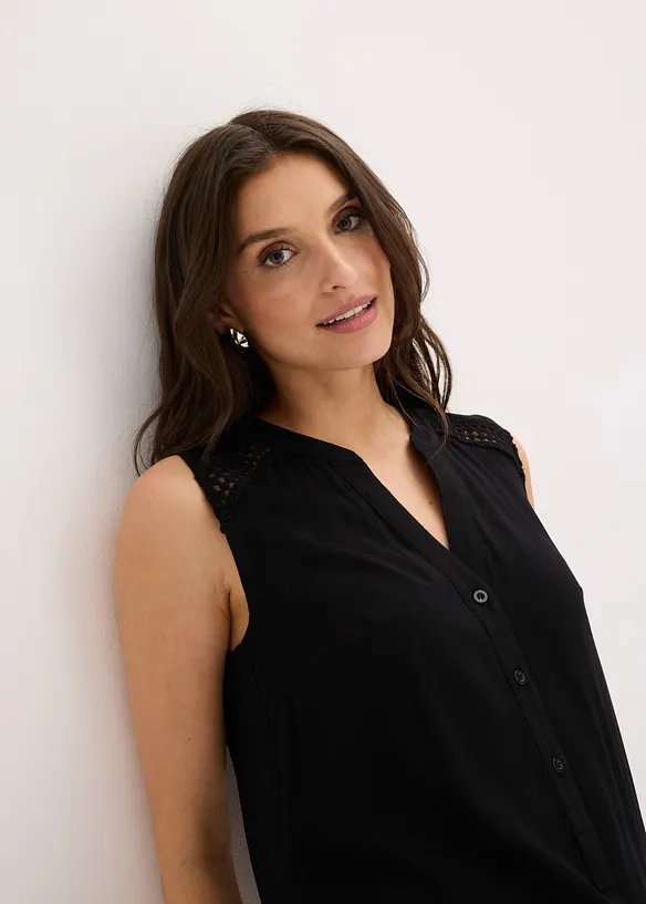 Blusetopp i 100% viskose, bonprix