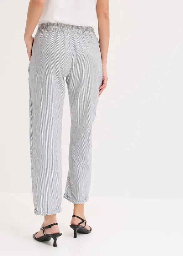 Linbukse med elastisk linning, bonprix