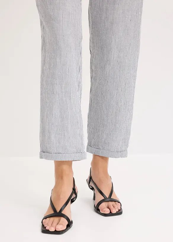 Linbukse med elastisk linning, bonprix