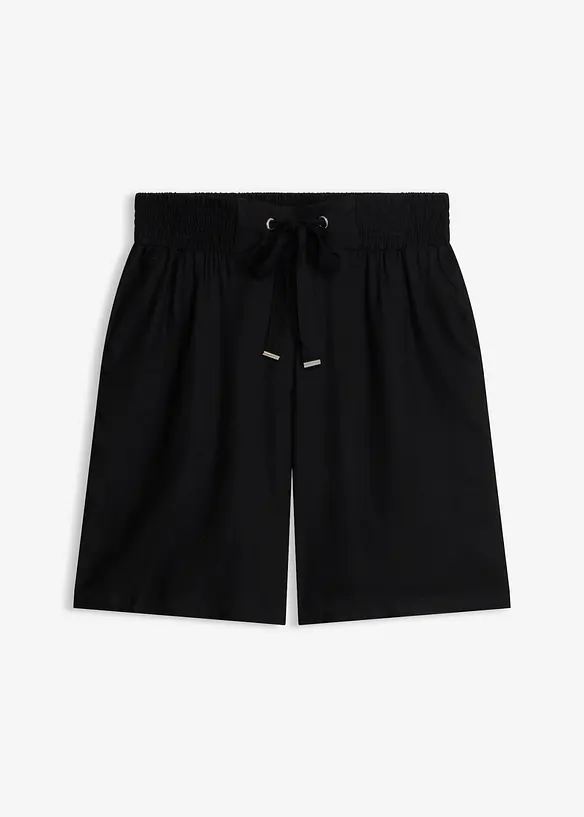 Bermudashorts i viskose med knytebelte, bonprix