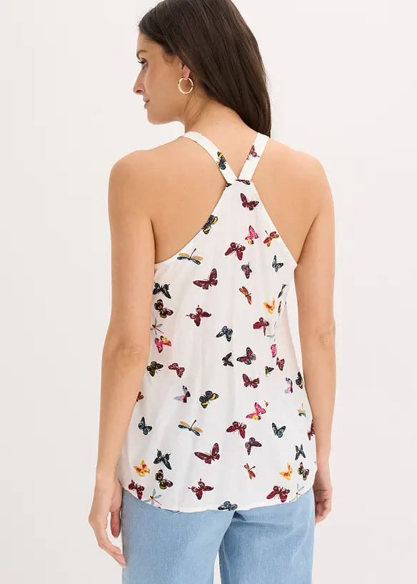 Ermel&oslash;s bluse i 100% viskose, bonprix
