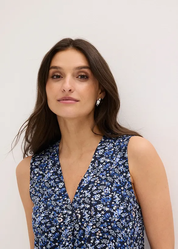 Ermel&oslash;s topp i viskosemiks, bonprix