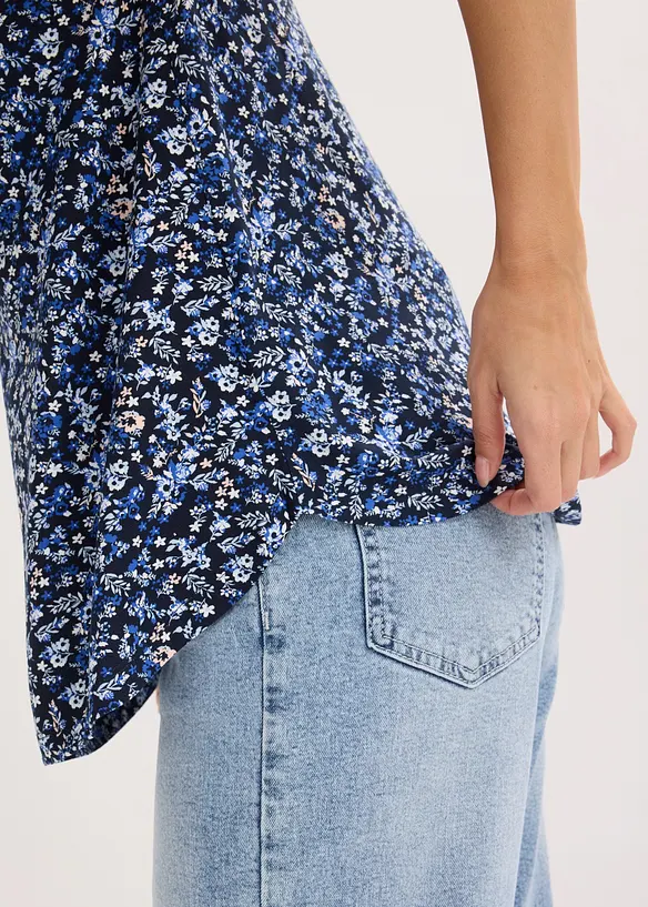 Ermel&oslash;s topp i viskosemiks, bonprix