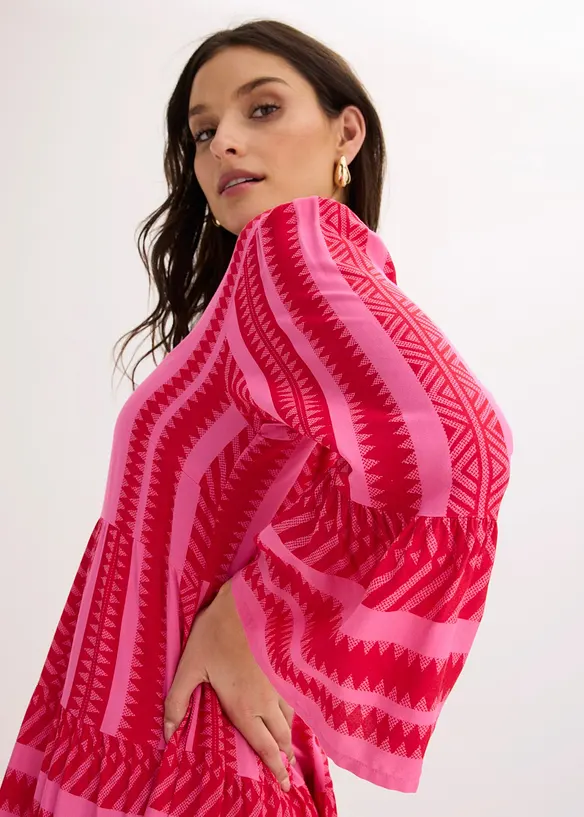 Maxikjole i lett viskose, bonprix