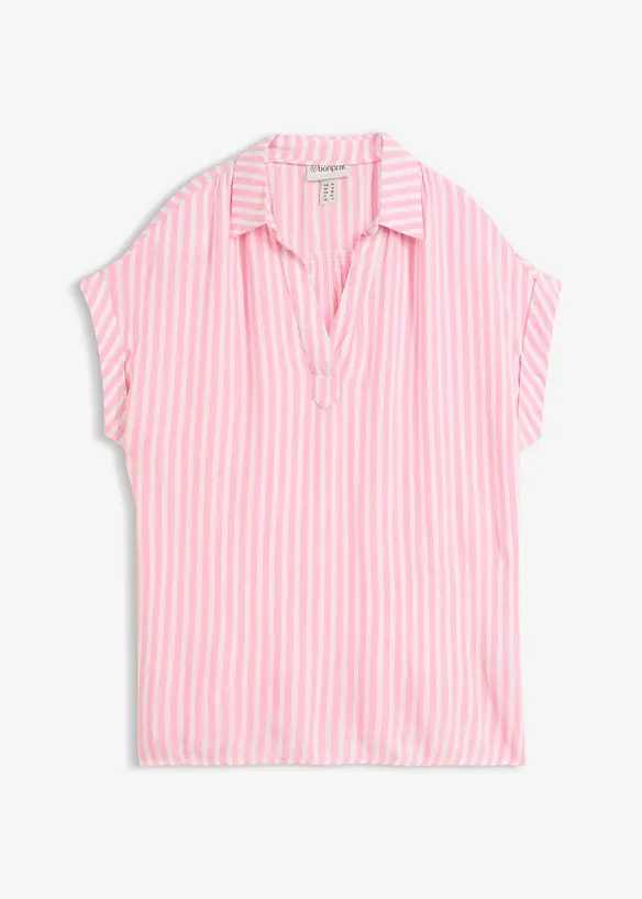 Kortermet bluse i lett viskose, bonprix