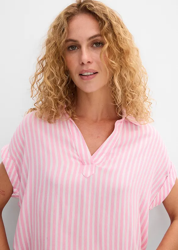 Kortermet bluse i lett viskose, bonprix