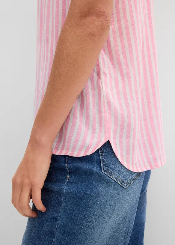 Kortermet bluse i lett viskose, bonprix