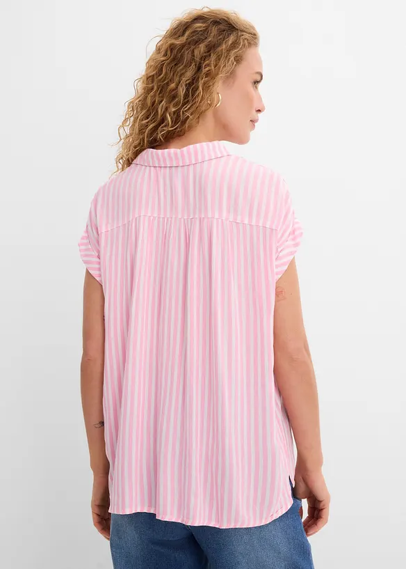 Kortermet bluse i lett viskose, bonprix