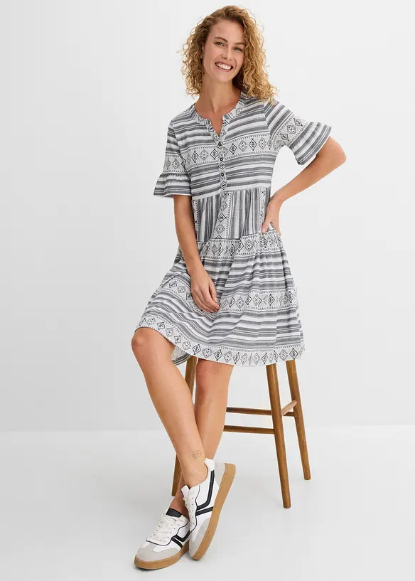 Trikotkjole av lett viskosemiks, bonprix