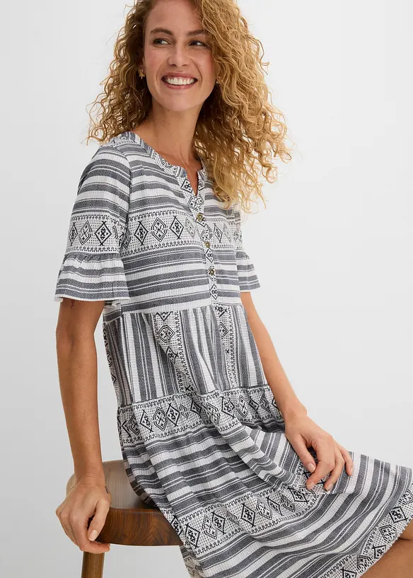 Trikotkjole av lett viskosemiks, bonprix