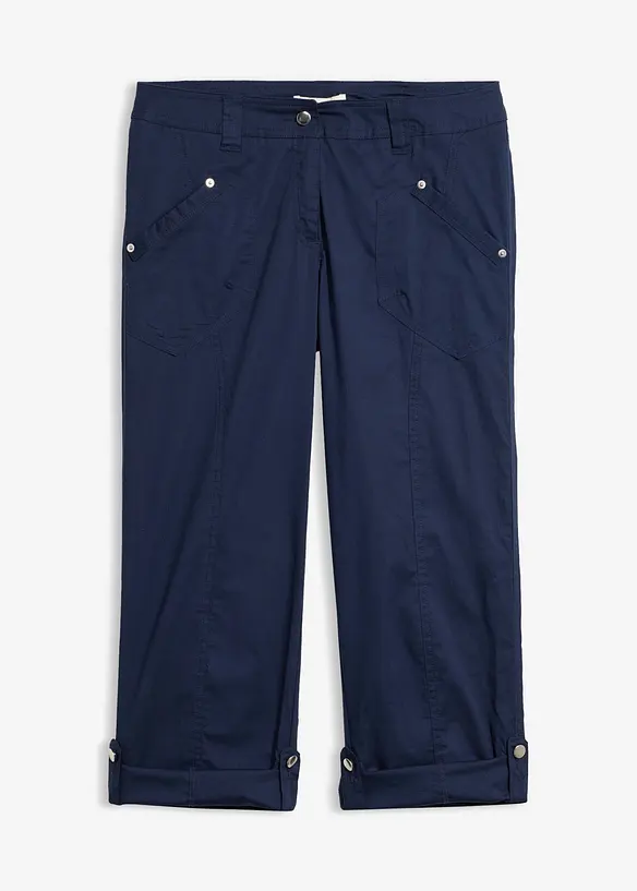 Cargo-bukse med stretch - 3/4 lang, bonprix