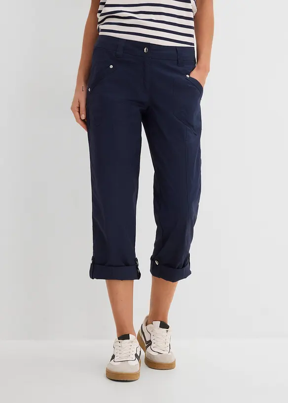 Cargo-bukse med stretch - 3/4 lang, bonprix