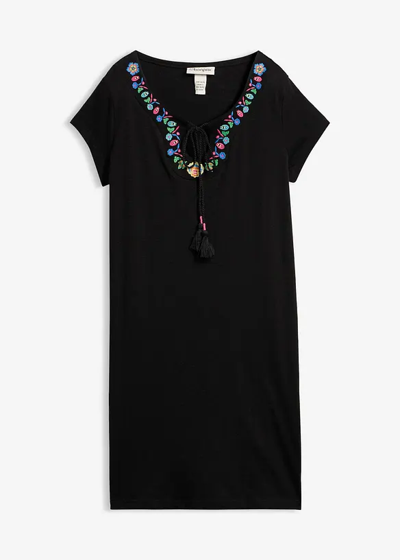 Jerseykjole i flammegarn i 100% bomull, bonprix