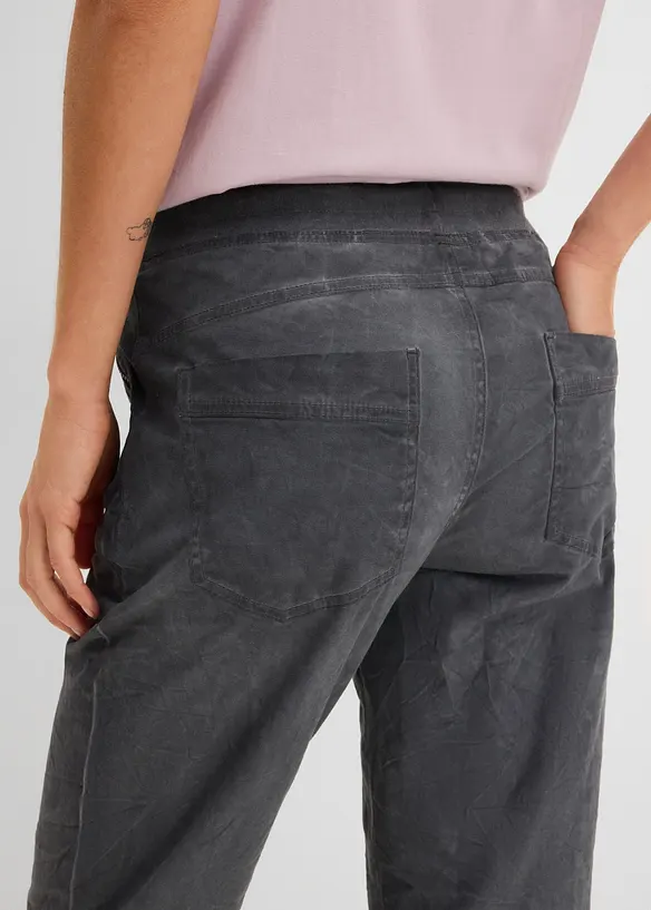 Bukse med kontrastfarget sn&oslash;ring, 3/4-lang, bonprix